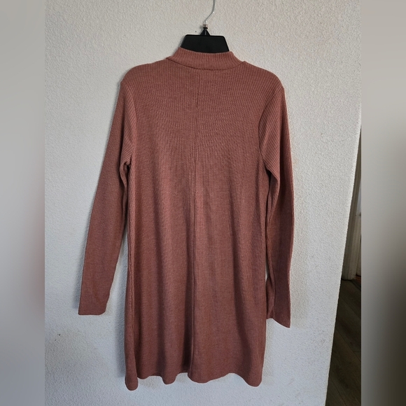 Forever 21 Ribbed Long Sleeve Dress in Mauve - Picture 4 of 7